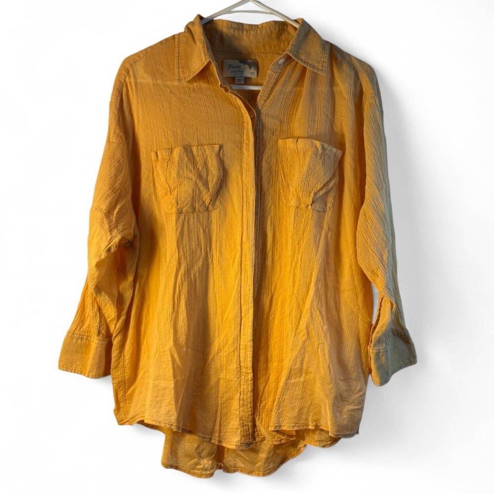 Elizabeth and James Orange Buttonup